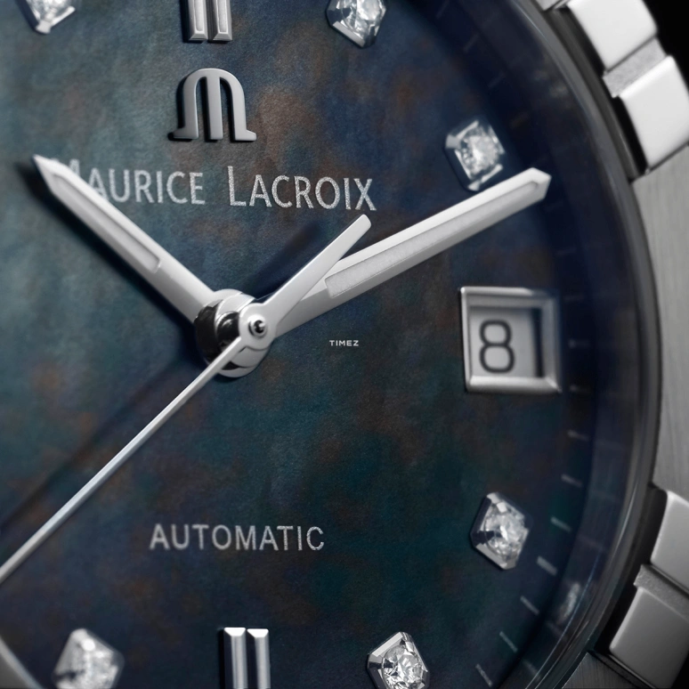 Maurice Lacroix,Aikon 35mm,35mm,Stainless Steel,Black,Automatic,Day,38hours,AI6006,AI6006-SS002-370-1