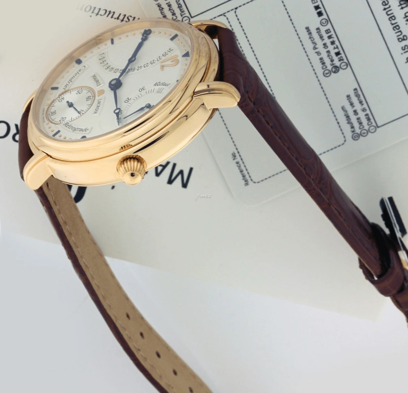 Maurice Lacroix,Masterpiece 43mm,43mm,Rose Gold,White,Handwound,Day,Power Reserve Indicator,MP7068,MP7068-PG101-190