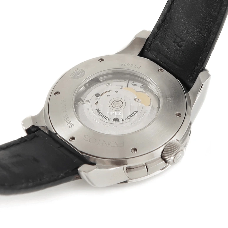 Maurice Lacroix,Pontos 43mm,43mm,Stainless Steel,Silver White,Automatic,Moonphase,Day,PT6318,PT6318-SS001-130