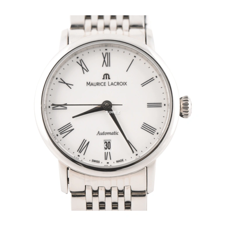 Maurice Lacroix,les classiques 38mm,38mm,Stainless Steel,White,Automatic,Day,38hours,LC6067,LC6067-SS002-110-1