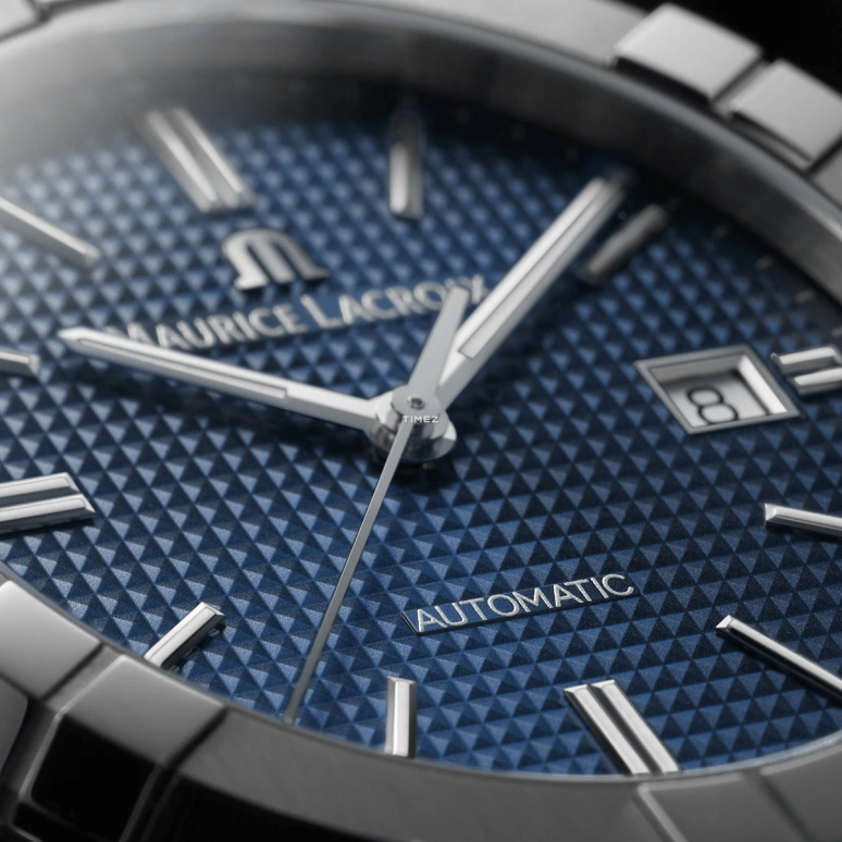 Maurice Lacroix,Aikon 42mm,42mm,Stainless Steel,Blue,Automatic,Day,38hours,AI6008,AI6008-SS000-430-4