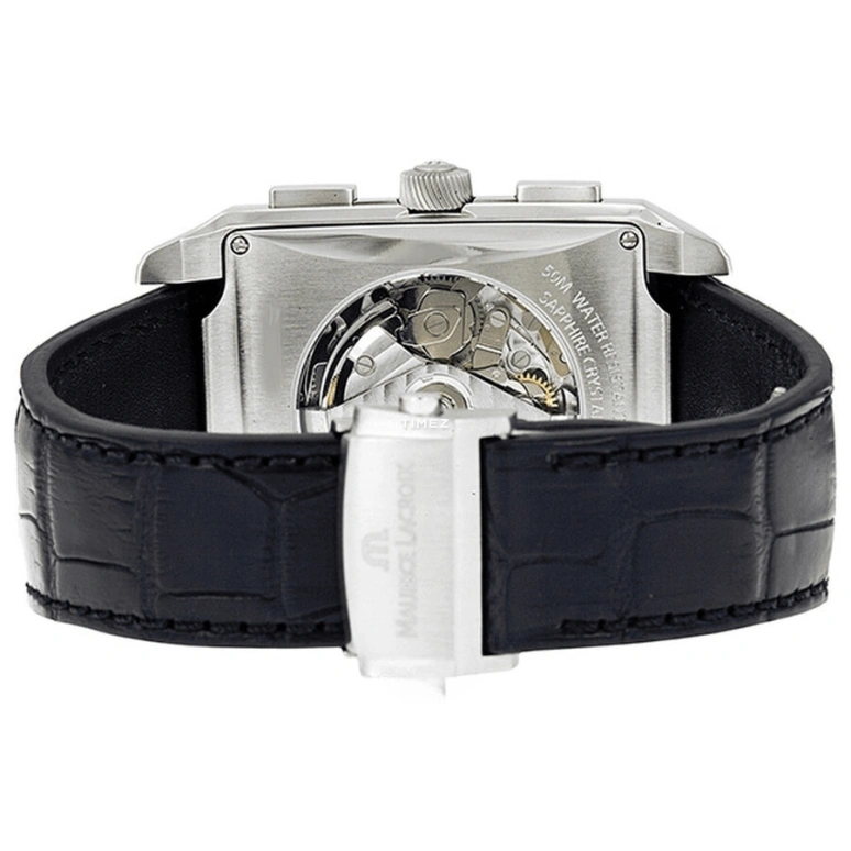 Maurice Lacroix,Pontos 38.20x42.85mm,38.20x42.85mm,Stainless Steel,Black,Automatic,Chronograph,Day,PT6197,PT6197-SS001-330