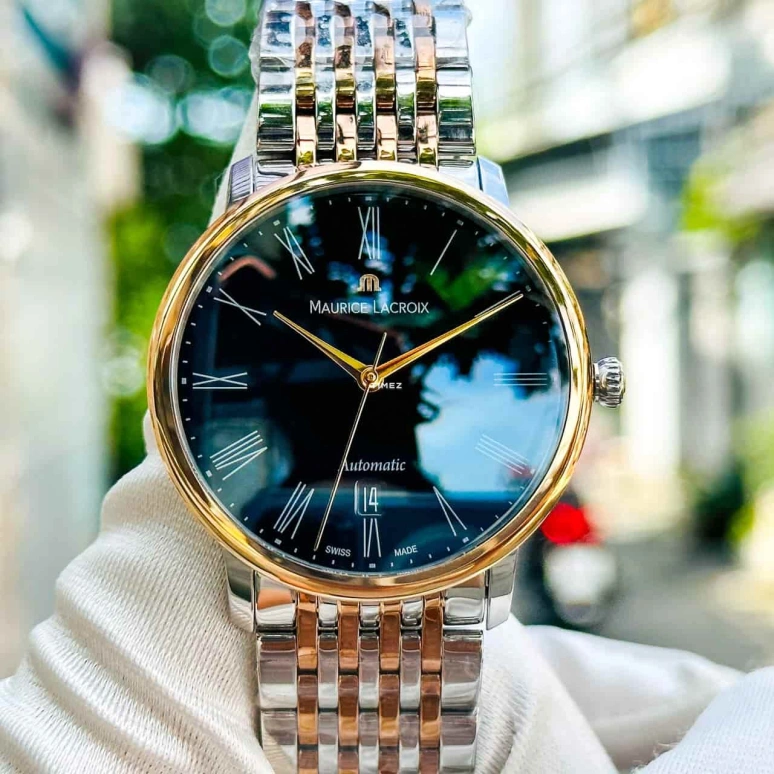 Maurice Lacroix,les classiques 38mm,38mm,Stainless Steel,Black,Automatic,Day,38hours,LC6067,LC6067-PS103-310-1