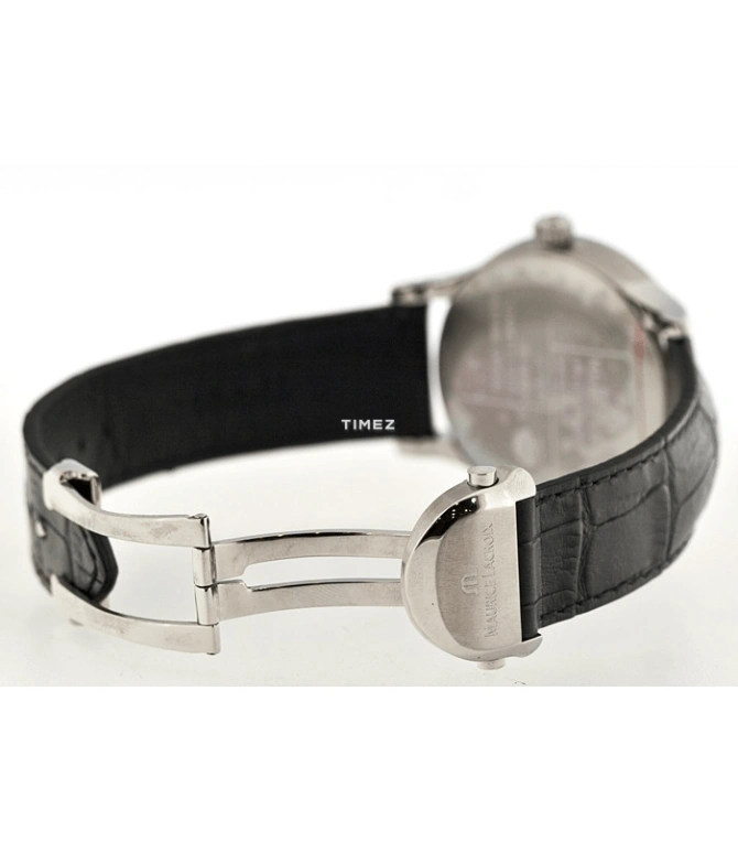 Maurice Lacroix,les classiques 40mm,40mm,Stainless Steel,Black,Handwound,Power Reserve Indicator,In-house Caliber,LC7008,LC7008-SS001-330