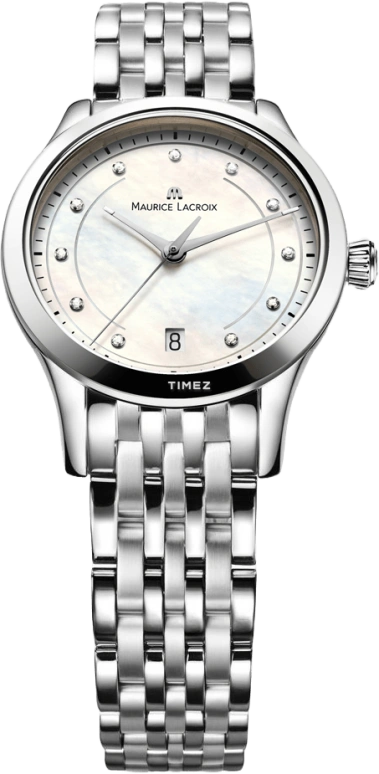 Maurice Lacroix,les classiques 33mm,33mm,Stainless Steel,White,Sapphire,Crystal Glass,Mother of Pearl,LC1026,LC1026-SS002-170