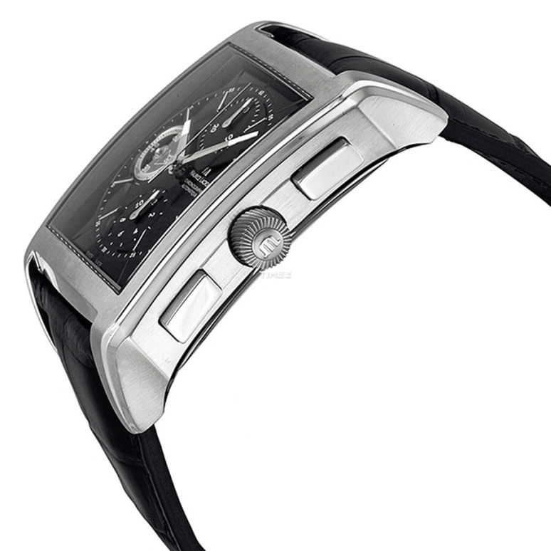 Maurice Lacroix,Pontos 38.20x42.85mm,38.20x42.85mm,Stainless Steel,Black,Automatic,Chronograph,Day,PT6197,PT6197-SS001-330