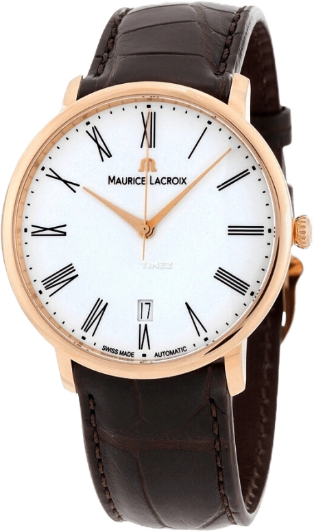 Maurice Lacroix,les classiques 38mm,38mm,Rose Gold,White,Automatic,Day,38hours,LC6007,LC6007-PG101-110