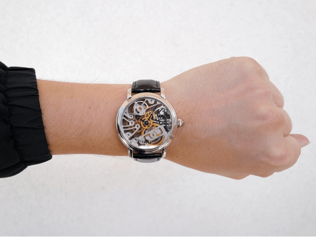 Maurice Lacroix,Masterpiece 44mm,44mm,Stainless Steel,Skeleton,Handwound,Sapphire,Crystal Glass,Round,MP7048,MP7048-SS001-000