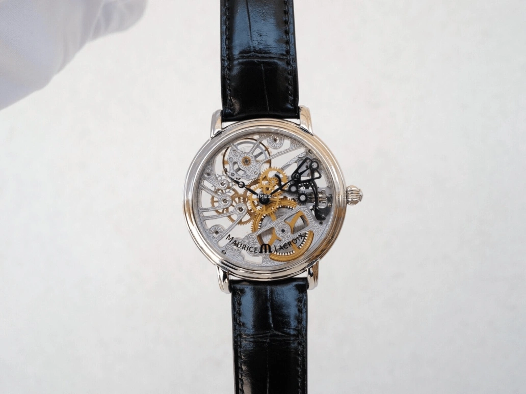 Maurice Lacroix,Masterpiece 44mm,44mm,Stainless Steel,Skeleton,Handwound,Sapphire,Crystal Glass,Round,MP7048,MP7048-SS001-000