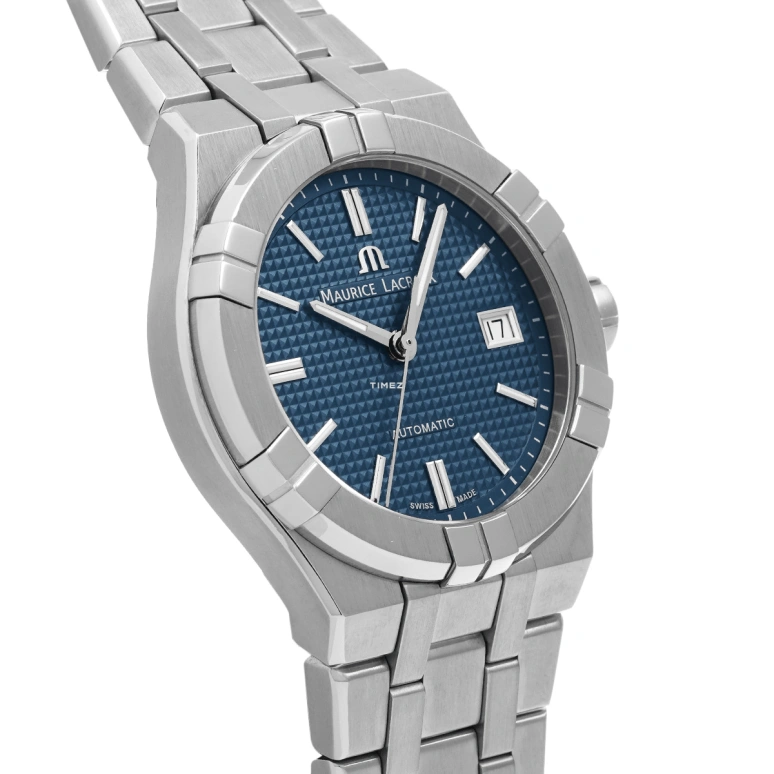 Maurice Lacroix,Aikon 39mm,39mm,Stainless Steel,Blue,Automatic,Day,38hours,AI6007,AI6007-SS002-430-1
