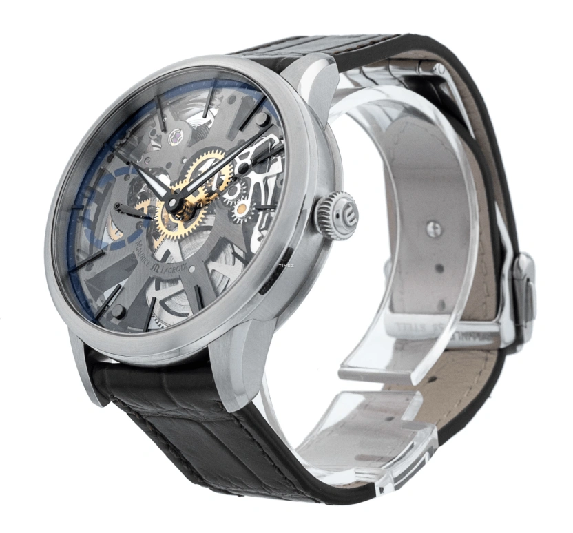 Maurice Lacroix,Masterpiece 43mm,43mm,Stainless Steel,See-through,Handwound,In-house Caliber,Sapphire,Crystal Glass,MP7138,MP7138-SS001-030