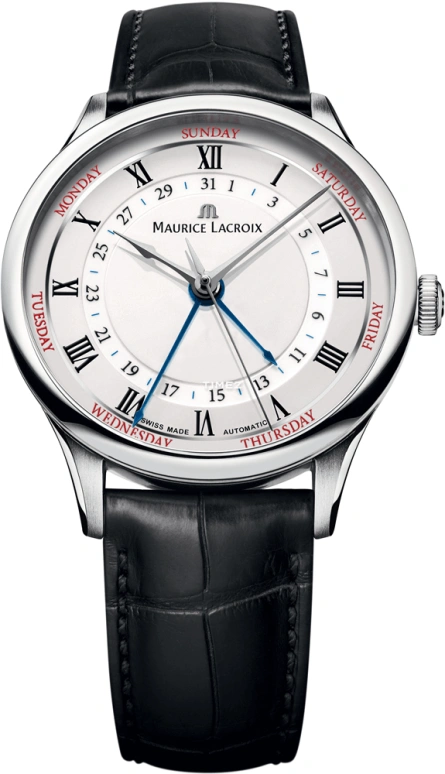 Maurice Lacroix,Masterpiece 40mm,40mm,Stainless Steel,White,Automatic,Date,Day,MP6507,MP6507-SS001-112-1