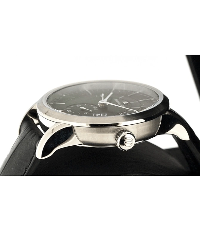 Maurice Lacroix,les classiques 40mm,40mm,Stainless Steel,Black,Handwound,Power Reserve Indicator,In-house Caliber,LC7008,LC7008-SS001-330