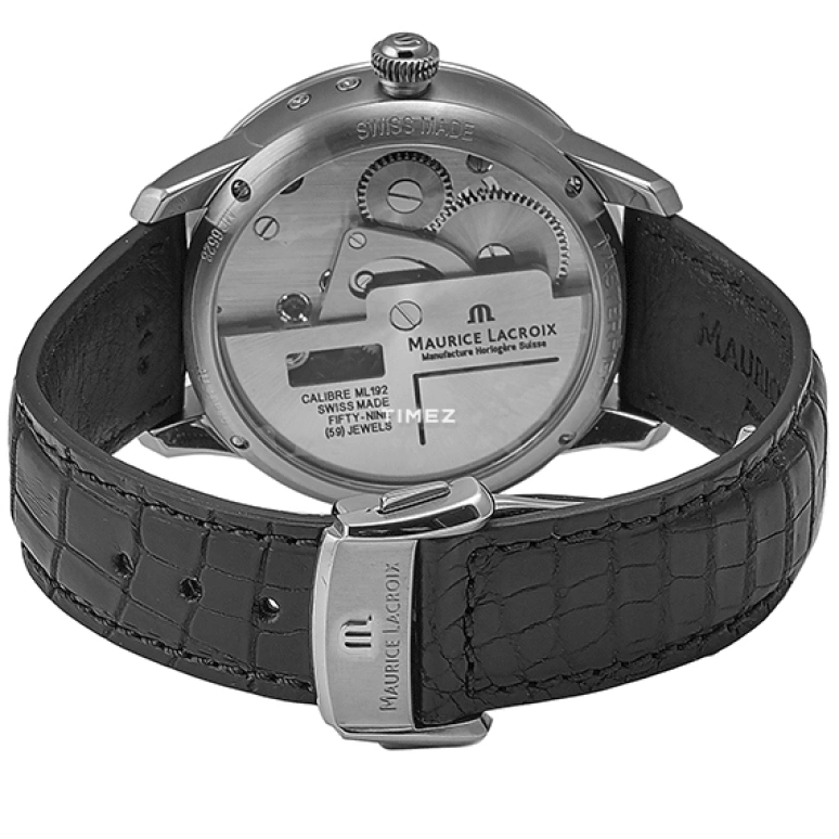 Maurice Lacroix,Masterpiece 43mm,43mm,Stainless Steel,Black,Automatic,Moonphase,Date,Day,Power Reserve Indicator,52hours,In-house Caliber,MP6528,MP6528-SS001-330-1