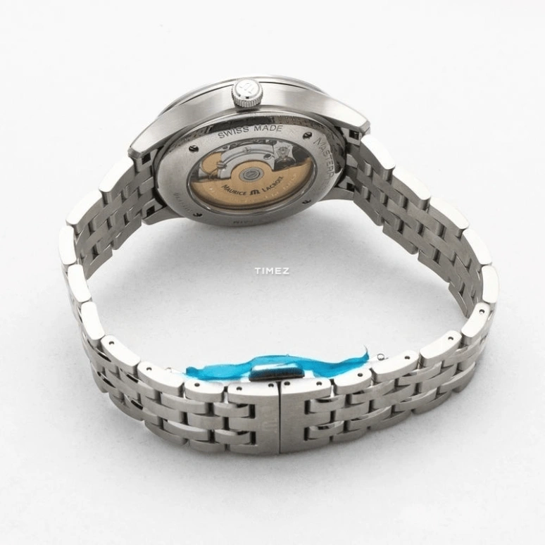 Maurice Lacroix,Masterpiece 40mm,40mm,Stainless Steel,Blue,Automatic,Day,38hours,MP6907,MP6907-SS002-110-1