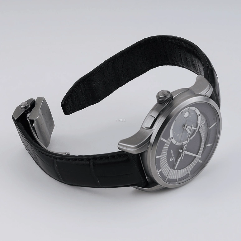 Maurice Lacroix,Pontos 45mm,45mm,Titanium,Grey,Automatic,Day,Dule Time,Day / Night Indication,PT6108,PT6108-TT031-391