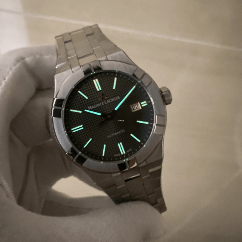 Maurice Lacroix,Aikon 42mm,42mm,Stainless Steel,Grey,Automatic,Day,38hours,AI6008,AI6008-SS002-331-1