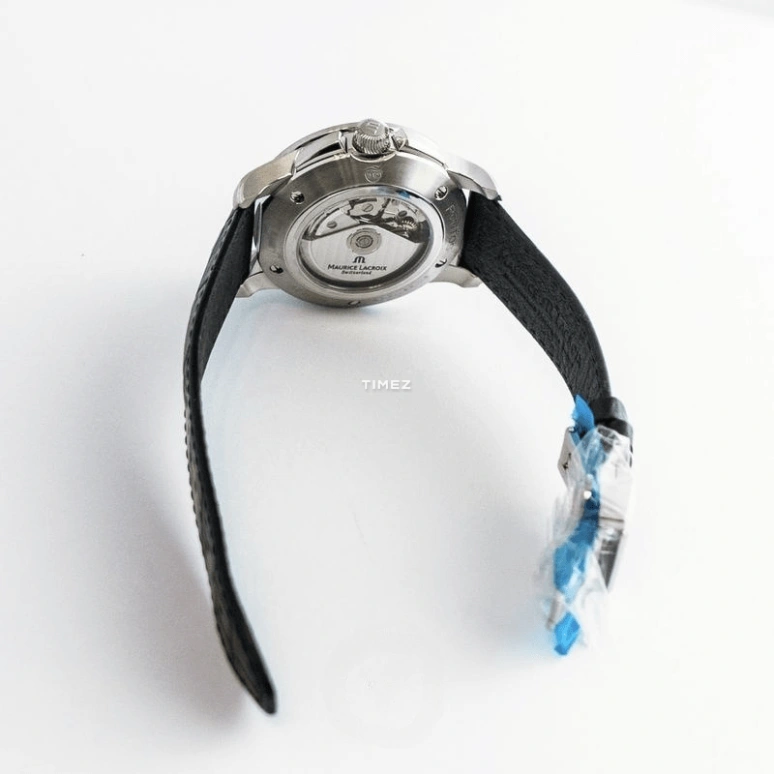 Maurice Lacroix,Pontos 43mm,43mm,Stainless Steel,Blue,Silver,Automatic,Chronograph,Day,PT6388,PT6388-SS001-430-1