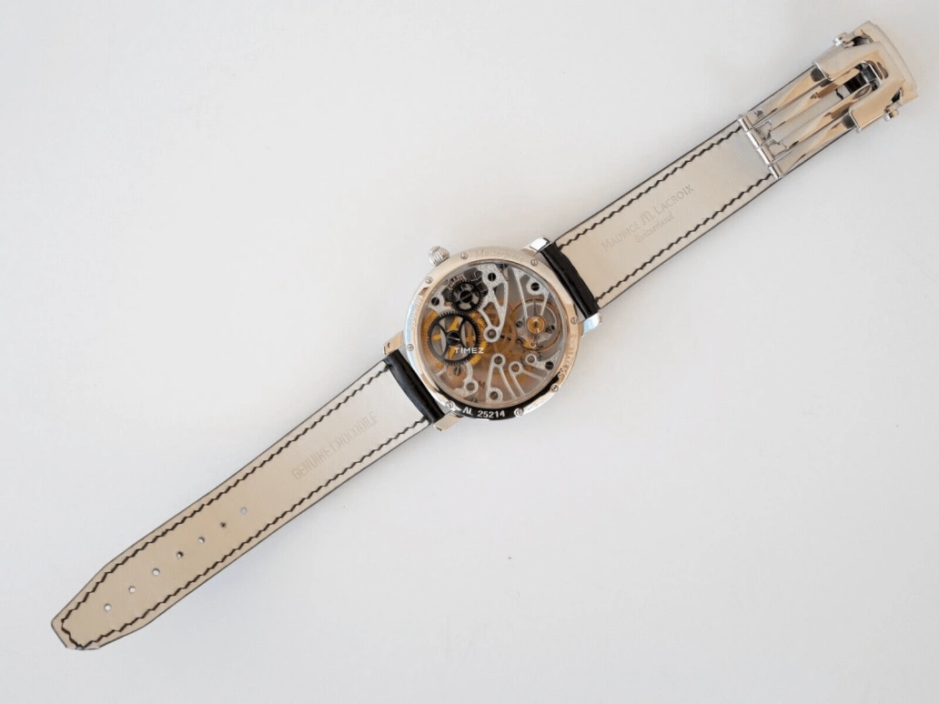 Maurice Lacroix,Masterpiece 44mm,44mm,Stainless Steel,Skeleton,Handwound,Sapphire,Crystal Glass,Round,MP7048,MP7048-SS001-000