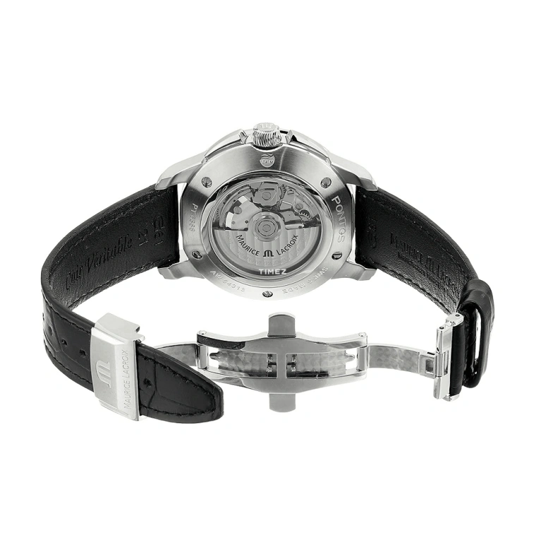 Maurice Lacroix,Pontos 43mm,43mm,Stainless Steel,Silver,Automatic,Chronograph,Day,PT6388,PT6388-SS001-131-1