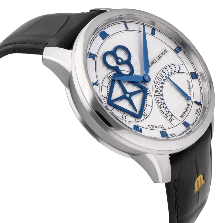 Maurice Lacroix,Masterpiece 43mm,43mm,Stainless Steel,White,Automatic,Day,In-house Caliber,MP6058,MP6058-SS001-110-1