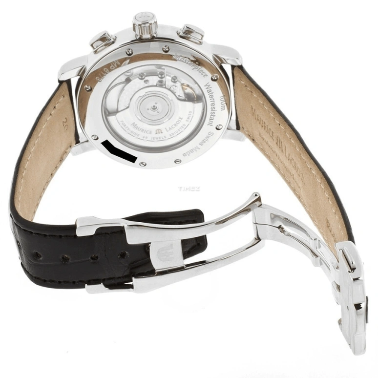 Maurice Lacroix,Masterpiece 42mm,42mm,Stainless Steel,White,Automatic,Chronograph,Month,Flyback,Big Date,In-house Caliber,Sapphire,Crystal Glass,MP6178,MP6178-SS001-12E