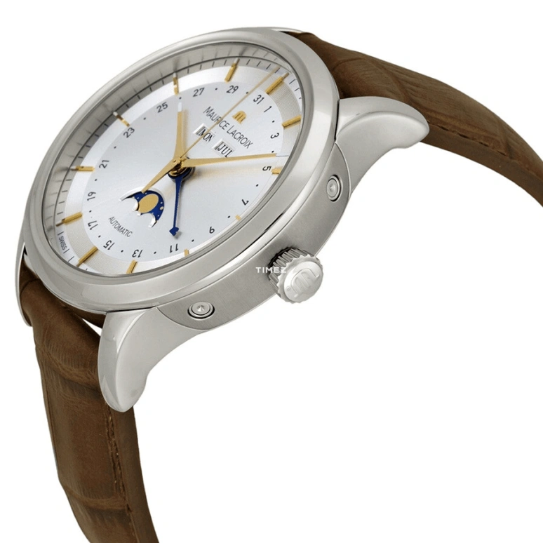 Maurice Lacroix,les classiques 40mm,40mm,Stainless Steel,Silver,Automatic,Moonphase,Month,Date,Day,In-house Caliber,Sapphire,Crystal Glass,LC6068,LC6068-SS001-132