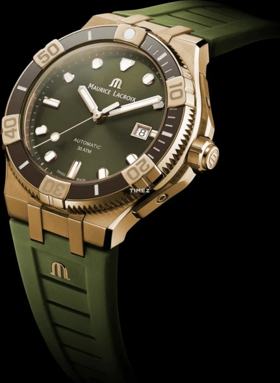 Maurice Lacroix,Aikon 43mm,43mm,Bronze,Green,Automatic,Day,38hours,AI6058,AI6058-BRZ01-630-1