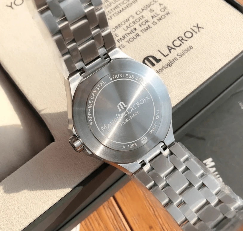 Maurice Lacroix,Aikon 42mm,42mm,Stainless Steel,Black,Quartz,Day,Sapphire,A11008,A11008-SS002-331-1