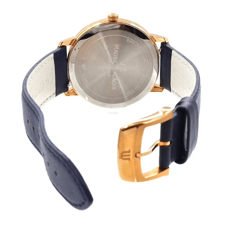Maurice Lacroix,Eliros 40mm,40mm,Stainless Steel,Blue,Quartz,Day,Sapphire,EL1118,EL1118-PVP01-411-1