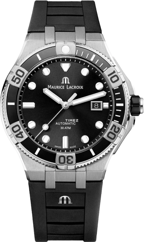Maurice Lacroix,Aikon 43mm,43mm,Stainless Steel,Black,Automatic,38hours,In-house Caliber,AI6058,AI6058-SS001-330-1