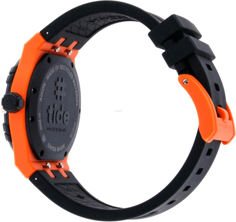 Maurice Lacroix,Aikon 40mm,40mm,Fiber Glass,Recycling and reusing materials,Orange,Quartz,Day,Sapphire,Crystal Glass,AI2008,AI2008-50050-300-0