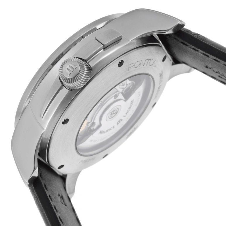 Maurice Lacroix,Pontos 43mm,43mm,Stainless Steel,Silver White,Automatic,Moonphase,Day,PT6318,PT6318-SS001-130
