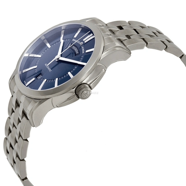 Maurice Lacroix,Pontos 40mm,40mm,Stainless Steel,Blue,Automatic,Date,Day,PT6158,PT6158-SS002-43E