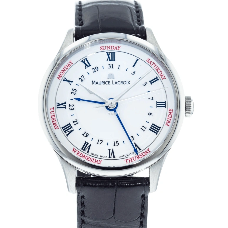 Maurice Lacroix,Masterpiece 40mm,40mm,Stainless Steel,White,Automatic,Date,Day,MP6507,MP6507-SS001-112-1