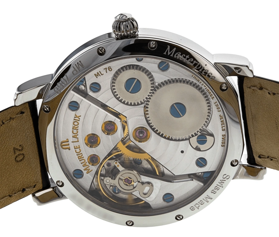 Maurice Lacroix,Masterpiece 43mm,43mm,Stainless Steel,Black,Handwound,Day,Power Reserve Indicator,MP7068,MP7068-SS001-390