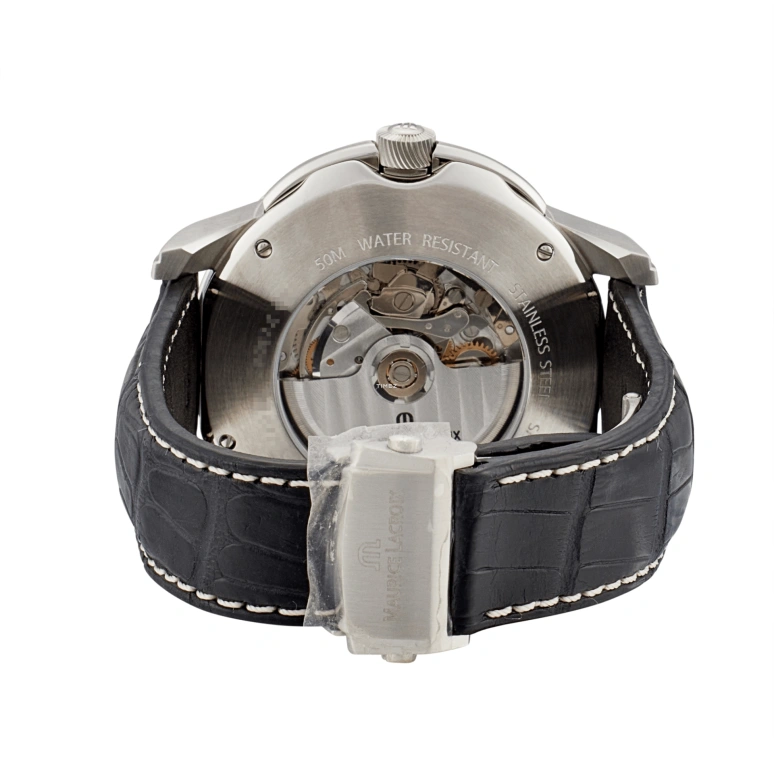 Maurice Lacroix,Pontos 47mm,47mm,Stainless Steel,White,Automatic,Chronograph,Day,PT6128,PT6128-SS001-130
