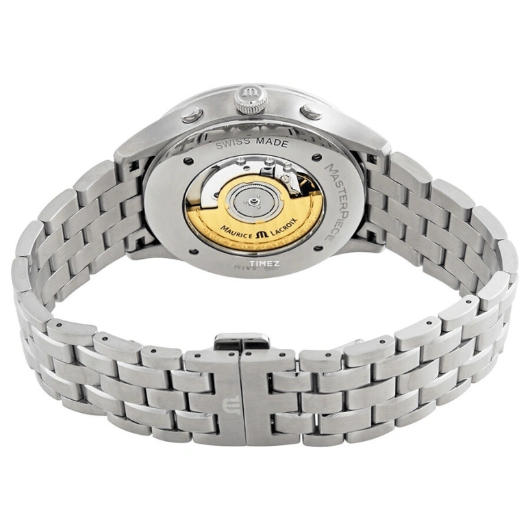 Maurice Lacroix,Masterpiece 42mm,42mm,Stainless Steel,Silver White,Automatic,Day,World Time,Day / Night Indication,MP6008,MP6008-SS002-110-1