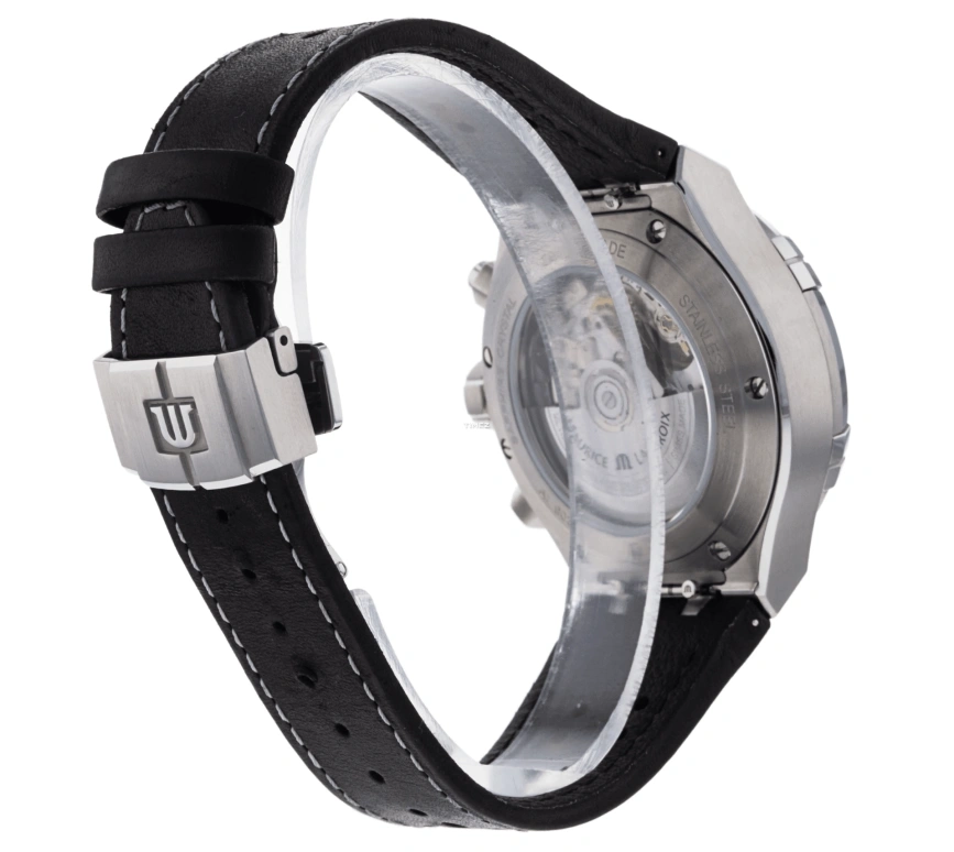 Maurice Lacroix,Aikon 44mm,44mm,Stainless Steel,White,Automatic,Chronograph,Date,Day,AI6038,AI6038-SS001-132-1