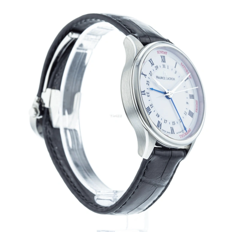 Maurice Lacroix,Masterpiece 40mm,40mm,Stainless Steel,White,Automatic,Date,Day,MP6507,MP6507-SS001-112-1