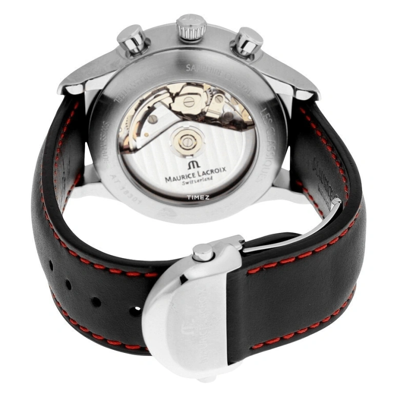 Maurice Lacroix,les classiques 41mm,41mm,Stainless Steel,Black,Automatic,Chronograph,Day,LC6058,LC6058-SS001-332