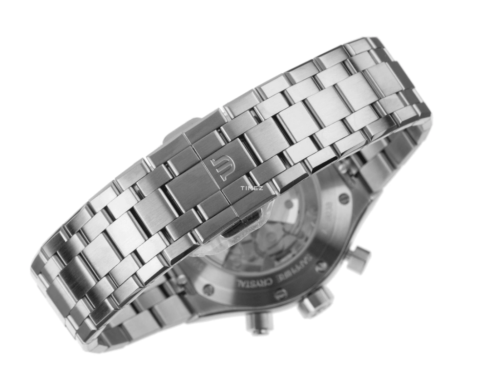 Maurice Lacroix,Aikon 44mm,44mm,Stainless Steel,Silver,Blue,Automatic,Chronograph,Day,AI6038,AI6038-SS002-131-1