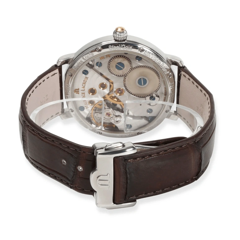 Maurice Lacroix,Masterpiece 43mm,43mm,Stainless Steel,White,Handwound,Day,Power Reserve Indicator,MP7068,MP7068-PS101-190