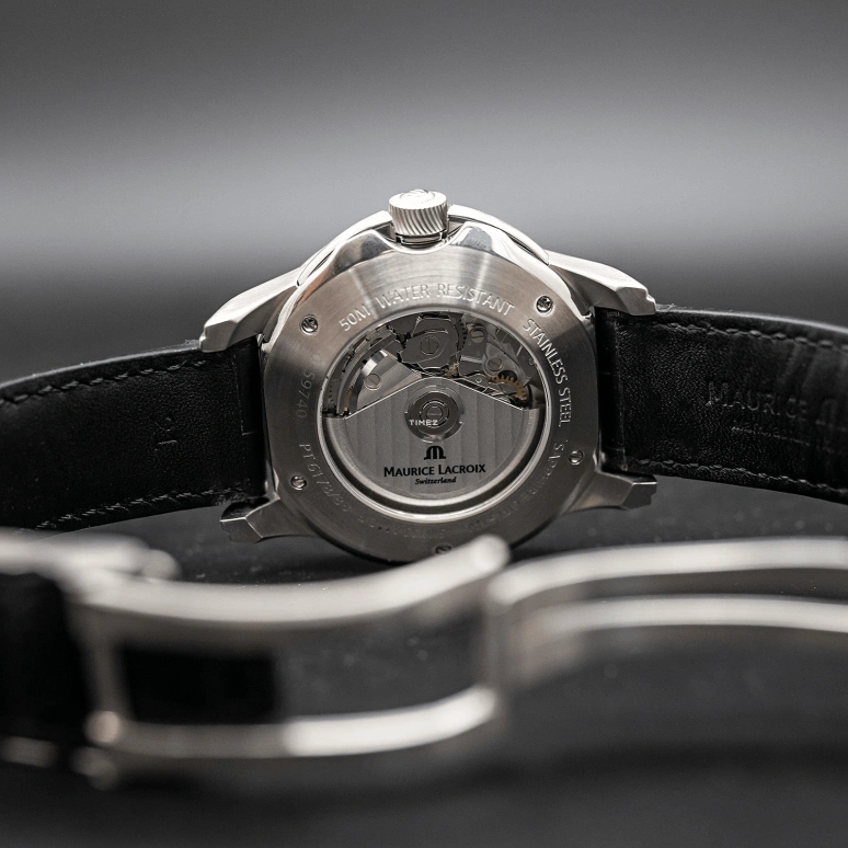 Maurice Lacroix,Pontos 43mm,43mm,Stainless Steel,Black,Automatic,Chronograph,Day,PT6188,PT6188-SS001-330-1