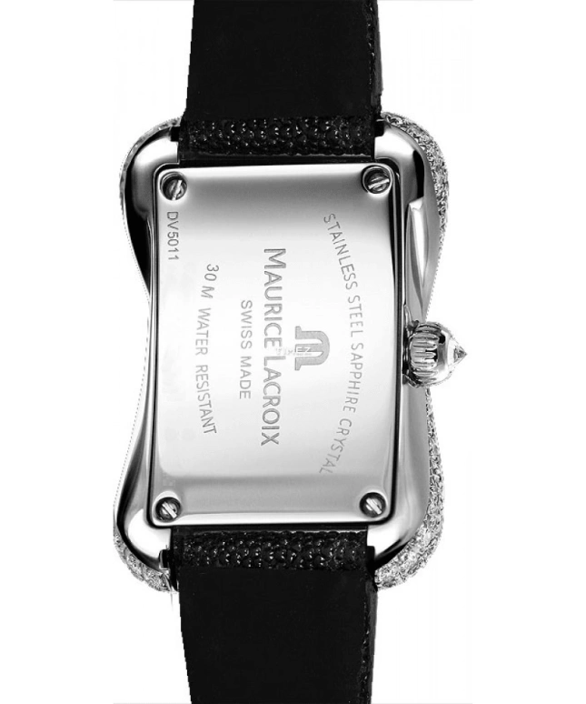 Maurice Lacroix,Divina 40.50x24.50mm,40.50x24.50mm,Stainless Steel,Black,Quartz,Sapphire,Crystal Glass,Silver,DV5012,DV5012-SD531-350