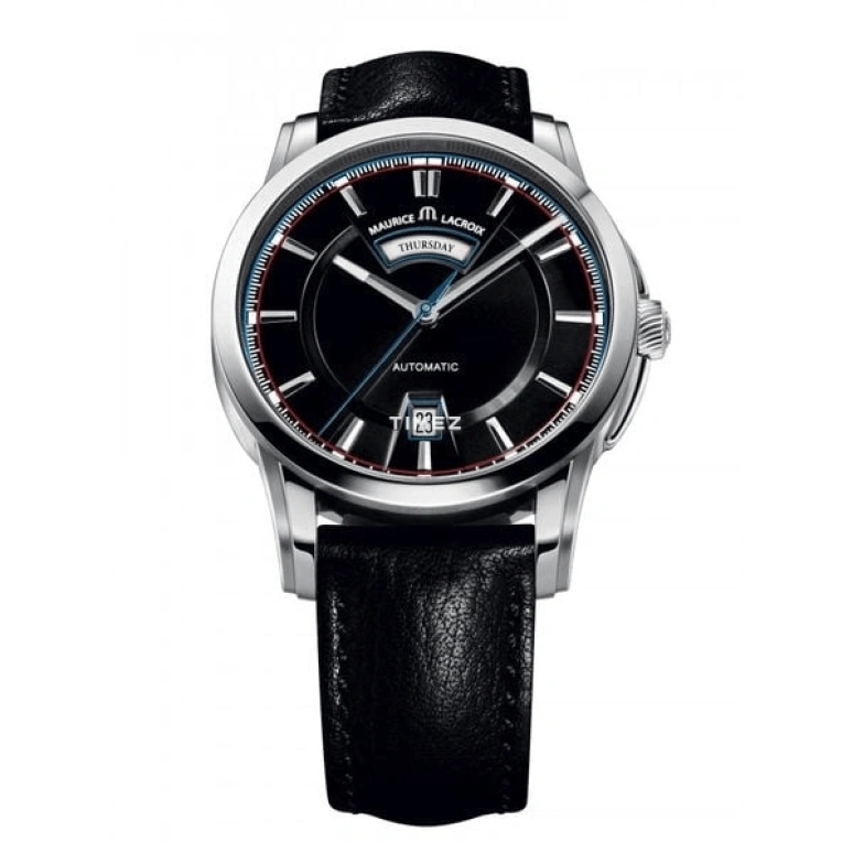 Maurice Lacroix,Pontos 40mm,40mm,Stainless Steel,Black,Automatic,Date,Day,PT6158,PT6158-SS001-331