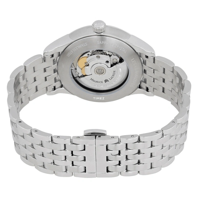Maurice Lacroix,les classiques 40mm,40mm,Stainless Steel,White,Automatic,Day,38hours,LC6098,LC6098-SS002-130-1