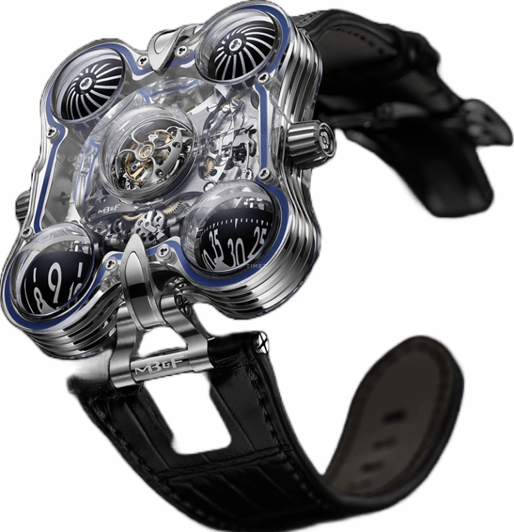 MB&F,Horological Machines 49.50mm,49.50mm,Platinum,Sapphire,Black,Handwound,Tourbillon Escapement,72hours,60,60.SPL.B