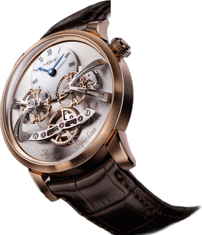 MB&F,Legacy Machines 44mm,44mm,Red Gold,White,Handwound,45hours,In-house Caliber,02,02.RL.W