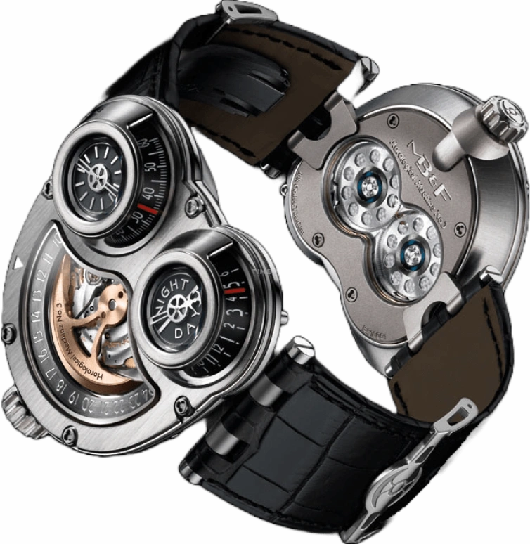 MB&F,Horological Machines 47mm,47mm,Titanium,White Gold,Black,Automatic,Date,Power Reserve Indicator,31,31.WTL.B